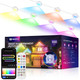 Smart Permanent Outdoor Lights, 100ft with 72 LED RGB String Lights, IP67 Waterproof Eaves Light with 44 Scene Modes for Halloween Christmas Birthday Holiday Party, APP/Voice/Remote Control
