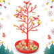 Soaoo Festive Gumdrop Tree Christmas Nostalgic Gum Drops Artificial Tree for Table Centerpiece Christmas Decorations for Tabletop Display Ornament Candy Themed Party Supplies Xmas(Red)
