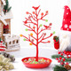 Soaoo Festive Gumdrop Tree Christmas Nostalgic Gum Drops Artificial Tree for Table Centerpiece Christmas Decorations for Tabletop Display Ornament Candy Themed Party Supplies Xmas(Red)