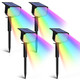 Solar Lights Waterproof 7 Modes Christmas Solar Spot Lights 29 LED Colorful Solar Powered Garden Landscape Spotlights 2 Mounting Ways Solar Lights for Outside Yard Patio Porch Driveway (4 Pack)