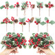 36 PCS Artificial Christmas Pine Picks Christmas Berries Artificial Stem with Pinecones Apples Bells Christmas Flower Picks for Christmas Tree Wreath Arrangement Winter Holiday Decor