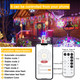 Christmas String Lights Outdoor - 49Ft/15M 640 LED 8 Modes with Remote Control and App Waterproof Christmas Lights for Patio Yard Garden Wedding Party-Warm White to Multicolor