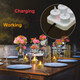 SoulBay 12pcs Rechargeable LED Tea Lights, Battery Operated Flameless Flickering Small Candles with Charging Base for Room Restaurant Lantern Wedding Christmas Decorations (Remote NOT Included)