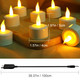 SoulBay 12pcs Rechargeable LED Tea Lights, Battery Operated Flameless Flickering Small Candles with Charging Base for Room Restaurant Lantern Wedding Christmas Decorations (Remote NOT Included)