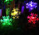 Solar Snowflake String Lights 20ft 30 LEDs Waterproof 8 Modes Solar Powered String Fairy Lights Christmas Lights Patio Lights Indoor Outdoor Lighting for Patio Holiday Party Gar