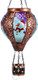 Starsoul Christmas Hot Air Balloon Solar Lantern Waterproof Snowman Solar Hot Air Balloon Lantern with Flame Outdoor Hanging Christmas Snowman Lanterns Decorations for Garden Porch Patio Yard (Red)