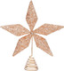 STOBOK Christmas Tree Topper Star,Rose Gold Glitter Iron Lights Xmas Tree-top Lamp Ornament Party Home Shopping Mall Tree Decor,11.6 x 10.2 inch
