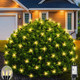 Christmas Net Lights Outdoor 120 LED 6ftx5ft Christmas Decorations Lights ,8 Modes Connectable Waterproof Net Mesh Lights for Xmas Trees, Bushes, Wedding, Garden, Outdoor, Indoor Decor (Warm White)