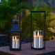Grey Acrylic Flameless Candles, 5 Pack Plexiglass Pillar Candle Set, Warm White Light Electric Candles Battery Operated with 2 Remote and Timer for Valentines, Christmas, Bars and Hotel Decoration