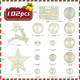 102PCS Christmas Ornaments,Assorted Plastic Shatterproof Christmas Ornaments,Christmas Balls Ornaments,Xmas Tree Ornaments, Christmas Tree Decorations Set