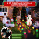 Sumind 1 Set 18 FT Christmas Pathway Lights Outdoor, 10 Bubble Candle Christmas Lights IP44 Waterproof, Glitter Bubble Lights with Stakes for Outdoor Driveway Sidewalk Yard Patio Decoration