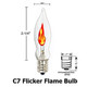 SUNSGNE Christmas Flicker Flame Light Bulbs, Crystal Clear Flame Tip Candelabra Bulbs, Flickering Replacement Bulbs Dances with a Orange Flame, 1 Watt, 120 Volt, E12 Candelabra Base, 12 Pack SUNSGNE Christmas Flicker Flame Light Bulbs, Crystal Clear Flame Tip Candelabra Bulbs, Flickering Replacement Bulbs Dances with a Orange Flame, 1 Watt, 120 Volt, E12 Candelabra Base, 12 Pack