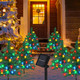 6-Pack Solar Christmas Tree, 8 Modes Solar Outdoor Christmas Tree, 30 in Christmas Lights Outdoor Decorations Solar Christmas Lights Outdoor Waterproof with 120 Multicolor LED for Yard Decor