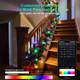 16.4Ft Smart Globe String Lights, 25 Dimmable RGB Mini LED Fairy Lights, Color Changing Effect Hanging with App & Remote Control for Halloween Christmas Indoor Outdoor Patio Room Party Decor