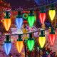 C7 Christmas Lights 50 LED Battery Operated 24Ft C7 Christmas Lights C7 Christmas String Lights Remote Timer 8 Lighting Modes for Indoor Outdoor Room Garden Yard Roof Tree Party Christmas Decor