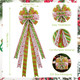 Christmas Tree Topper Bow, 44X13 Inch Artificial Xmas Tree Topper Decor, Red Green Bow for Christmas Tree Home Wedding Indoor Outdoor Party Decor Christmas Tree Topper Bow, 44X13 Inch Artificial Xmas Tree Topper Decor, Red Green Bow for Christmas Tree Home Wedding Indoor Outdoor Party Decor