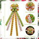 Christmas Tree Topper Wreath Bow Handmade Large Green Christmas Bow Tree Topper, 44"x13" Red Green Dot Bow for Xmas Ornament Holiday Home Decor Christmas Tree Topper Wreath Bow Handmade Large Green Christmas Bow Tree Topper, 44"x13" Red Green Dot Bow for Xmas Ornament Holiday Home Decor