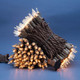 200 Count Clear Christmas Lights, Pack of 2 Strands 100 Count 33 ft Brown Wire UL Listed Holiday String Light (Clear)