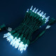 100 Cool White One-Piece LED Christmas Lights, 33 ft Green Cord High Waterproof UL T5 Outdoor String Lights (Cool White)