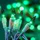 200 Count Green Christmas Lights, Pack of 2 Strands 100 Count 33 ft White Wire UL Listed Holiday String Light (Green)