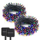 2 Pack Solar String Lights Outdoor, 200 LED Extra-Long 78 FT Solar Christmas Lights Outdoor with 8 Lighting Modes, IP65 Waterproof for Garden, Xmas, Balcony, Wedding, Party (Multicolor)