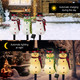 Solar Christmas Snowman Lights Outdoor Decorations, Set of 3 Led Stake Lights, Waterproof Walkway Landscape Lights for Winter Yard, Garden, Lawn Decor (Snowman-Warm White)