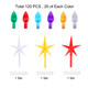 Ceramic Christmas Tree Replacement Lights Bulbs, Flame Shape Light up Artcraft Accessories for Ceramic Tree, Multicolor Medium Twist Light Ornaments, 120Pcs + 3 Star Ceramic Christmas Tree Replacement Lights Bulbs, Flame Shape Light up Artcraft Accessories for Ceramic Tree, Multicolor Medium Twist Light Ornaments, 120Pcs + 3 Star