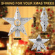 Christmas Tree Topper Star: Xmas Tree Topper Lighted with Automatic Rotating Multicolor 3D Magical Glitter Star Tree Toppers Lights for Home Office Xmas Holiday Decor - Silver