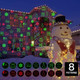 Christmas Laser Projector Lights, 8 Patterns LED Projection Lights with Remote, Landscape Projector Spotlights, Red and Green Star Show, Decoration for Outdoor and Indoor, Christmas, Holiday