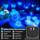 Toodour Solar Christmas String Lights Outdoor, 26Ft Vintage Rope Hemp Solar Outdoor Lights with 16 Bulbs, 8 Mode Blue Christmas Tree Lights for Outside Fence Garden Balcony Outdoor Xmas Decor