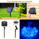 Toodour Solar Christmas String Lights Outdoor, 26Ft Vintage Rope Hemp Solar Outdoor Lights with 16 Bulbs, 8 Mode Blue Christmas Tree Lights for Outside Fence Garden Balcony Outdoor Xmas Decor