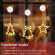 Thanksgiving Decorations Window Lights,LED Stars Lights Pack of 3,Fairy Lights,2 Modes Warm Lights Decoration Indoor for Thanksgiving Festival,Christmas,Party,Holiday