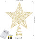 Christmas Glitter Star Tree Topper Lighted Christmas Treetop Star with Beaded Christmas Xmas Tree Party Decoration (Golden) Christmas Glitter Star Tree Topper Lighted Christmas Treetop Star with Beaded Christmas Xmas Tree Party Decoration (Golden)