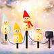 4 Pcs Solar Christmas Snowman Pathway Lights Outdoor Decorations Solar Snowman Solar Stake Lights Snowman Santa Lights Waterproof Walkway Snowman Landscape Lights for Patio Yard(Multicolored)