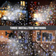 Treela 2 Pack Snowflake Christmas Projector Lights Outdoor Waterproof Holiday Snowflake Projector Lights Spotlight with Remote Controls for Indoor Outdoor Garden Decorations(Simple Style)