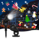 LED Projector Lights, Outdoor&Indoor Rotatable Lamp, Halloween Snowflake Projector with 12 Themes, Waterproof Landscape Decorative Lighting Garden Party Year Xmas