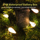 50LED C6 Lights,Green Wire,Waterproof Battery Case,Multi Functions,Timer,Warm White