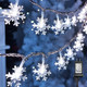 Twinkle Star 100 LED Christmas Snowflake String Lights, 49 FT Plug in Fairy Light Waterproof, Extendable for Indoor Outdoor Holiday Wedding Party, Xmas Tree, Year, Garden Decorations (White)