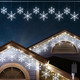 Christmas Snowflake Lights with 10 Drops, 9ft 150 LED Twinkling Cool White Icicle Christmas Lights, Waterproof Connectable Hanging Lights for Indoor Outdoor Eaves Window Curtain Porch Xmas Décoration Christmas Snowflake Lights with 10 Drops, 9ft 150 LED Twinkling Cool White Icicle Christmas Lights, Waterproof Connectable Hanging Lights for Indoor Outdoor Eaves Window Curtain Porch Xmas Décoration