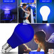 LED Blue Light Bulb, 9W (60w Equivalent), A19 E26 Medium Base Blue Light Bulb, LED Blue Color Bulb for Outdoor Porch, Christmas, Party Decoration, Wedding, Halloween, Home, Holiday Lighting, 4 Pack