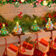 Christmas Ceramic Tree Stocking Holders with LED Lights - 4 Pack Green and White Christmas Tree Stocking Hangers for Mantle, Fireplace, Window Decoration Christmas Ceramic Tree Stocking Holders with LED Lights - 4 Pack Green and White Christmas Tree Stocking Hangers for Mantle, Fireplace, Window Decoration
