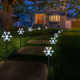 Snowflake Solar Pathway Lights Outdoor Stake Lights Solar-Powered Waterproof Christmas Decoration for Garden, Walkways, Path, Yard (5-Pack)