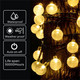 Updated Solar String Lights Outdoor Waterproof 2 Pack 120 Led 72ft Warm White Big Ball Led Christmas Lights for Garden Lawn Gazebo Porch Decor, Camping, Yard, Crystal Globe Lights with 8 Modes
