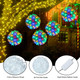 VIHOSE 5 Pack Starlight Sphere Lights 4.3 Inch Outdoor Balls Lights Hanging Tree LED Lights Waterproof Sphere Globe Light for Weeding Tree Outdoor Indoor Party Yard Lawn(Colorful, 4.3 Inch)
