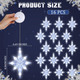 16 Pcs Bethlehem Christmas Window Star Lights Bulk LED Christmas Silhouette Hanging Window Lights with Suction Cups Plastic Lighted Star Tree Topper Decoration (Warm White)