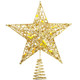 URATOT Glittered Christmas Tree Topper Metal Christmas Treetop Hallow Wire Star Topper for Christmas Home Decoration (6 inches, Gold)
