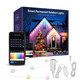 Intelligent Permanent Outdoor Light 38 ft 24 LED Eaves Light Outdoor Light Christmas Decoration Fully Illuminate Your Home During The Year Work with Alexa Google Assistant