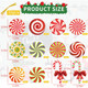 33pcs Candy Cane Christmas Tree Ornaments - Colorful Candy Decor for Tree, Year Party
