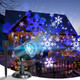 Vanthylit Christmas Projector Lights Outdoor, White Blue Snowflakes Projection Outside, Waterproof LED Landscape Christmas Light for Window Yard House Party Xmas Indoor Decor