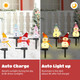 4 PCS Solar Snowman Light Decorations, Solar Christmas Snowman Stake Light, Outdoor Waterproof Solar Powered Garden Snowman Lights, Christmas Yard Decor, Decorative Pathway LED Light